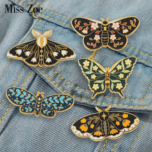 Butterflys Moth Hard Enamel Pins